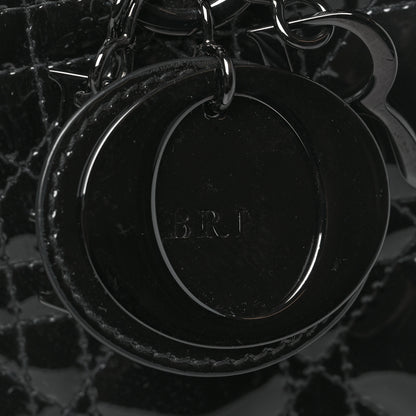 Christian Dior Ultraglossy Patent Cannage Small Lady Dior Black 10 of 10