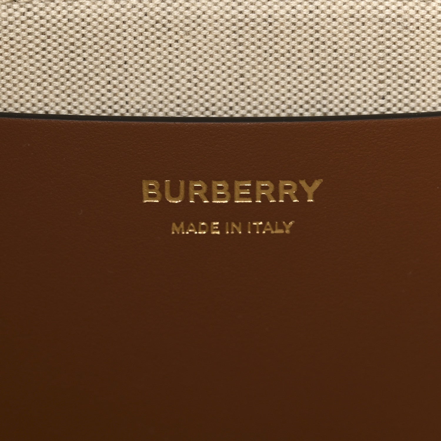 Burberry Canvas Smooth Calfskin Medium Two Tone Freya Tote Natural Tan 5 of 10