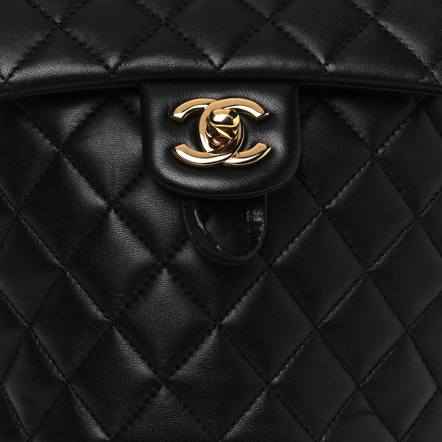 Calfskin Quilted Mini Urban Spirit Backpack Black