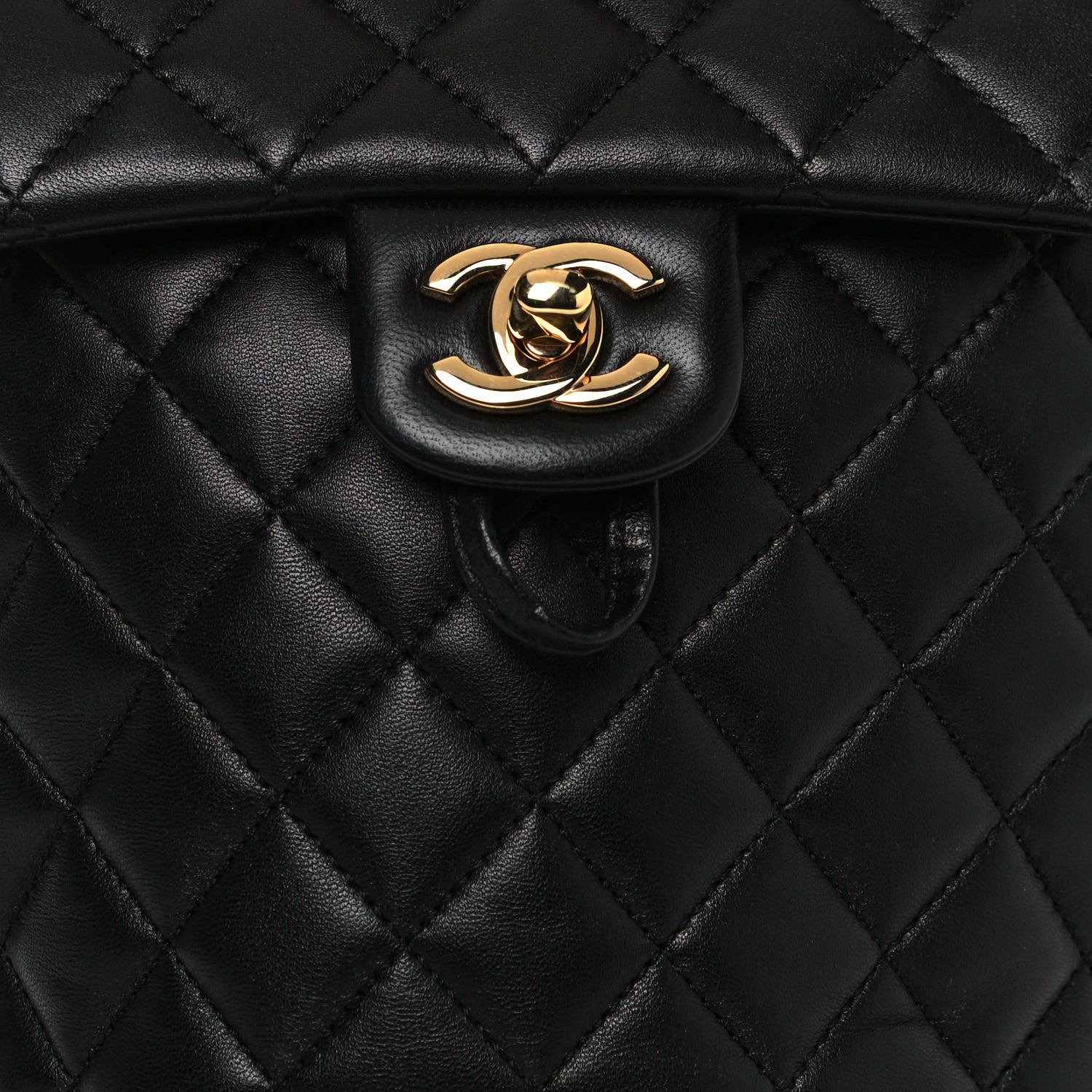 Chanel Calfskin Quilted Mini Urban Spirit Backpack Black 8 of 12