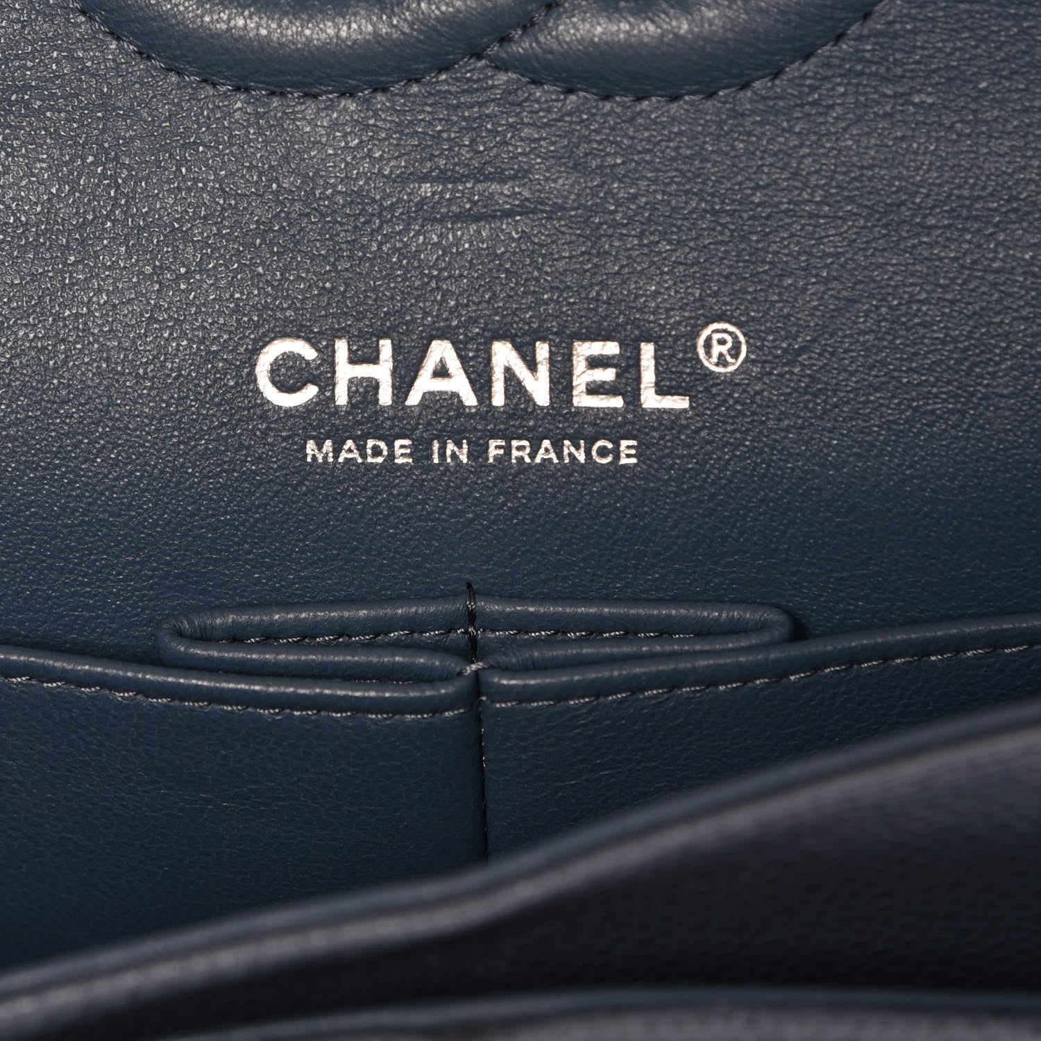 Chanel Caviar Quilted Medium Double Flap Blue 7 of 8