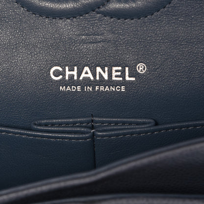 Chanel Caviar Quilted Medium Double Flap Blue 7 of 8