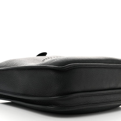 Hermes Taurillon Clemence Evelyne III PM Black 9 of 10
