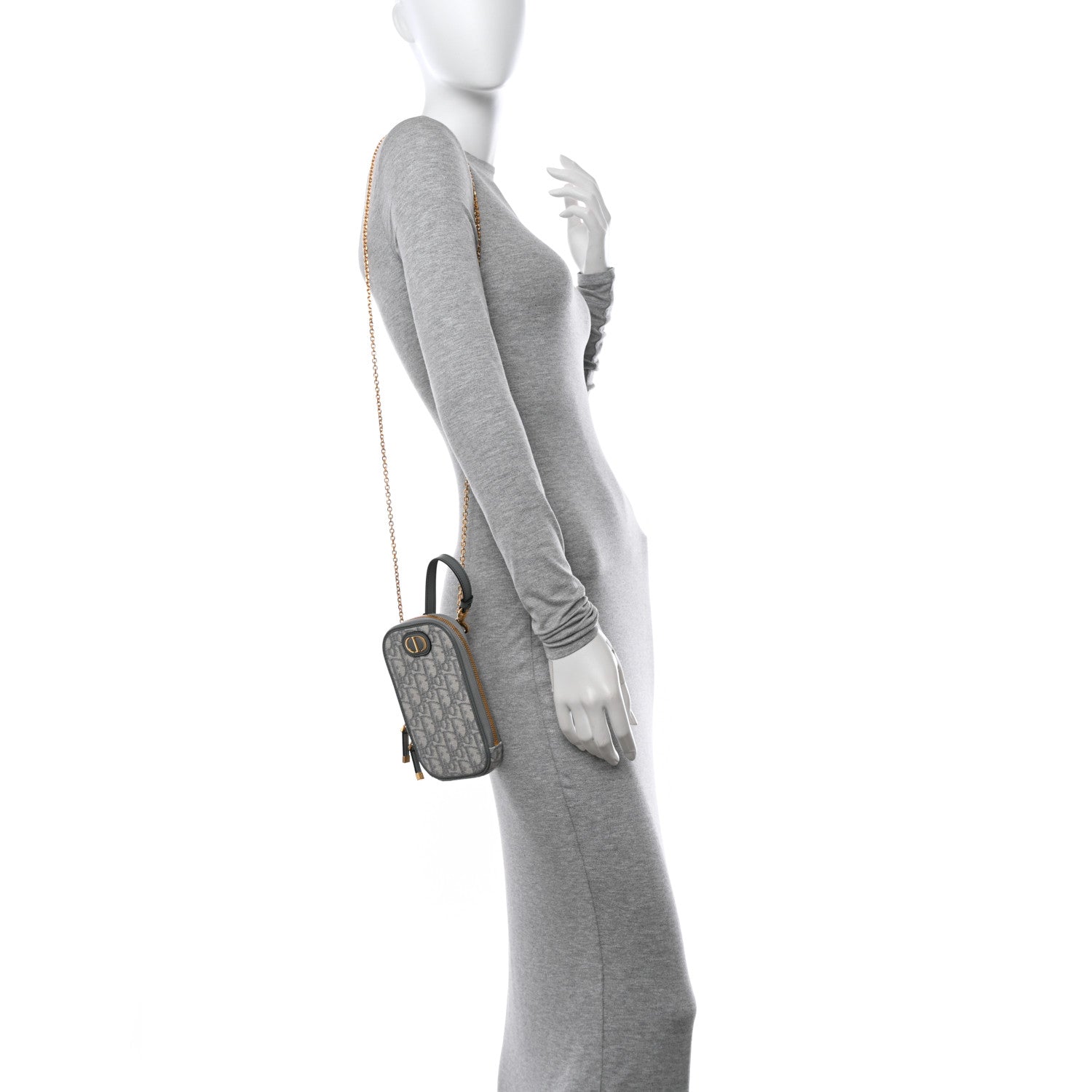 Christian Dior Oblique 30 Montaigne Phone Holder Grey 2 of 13