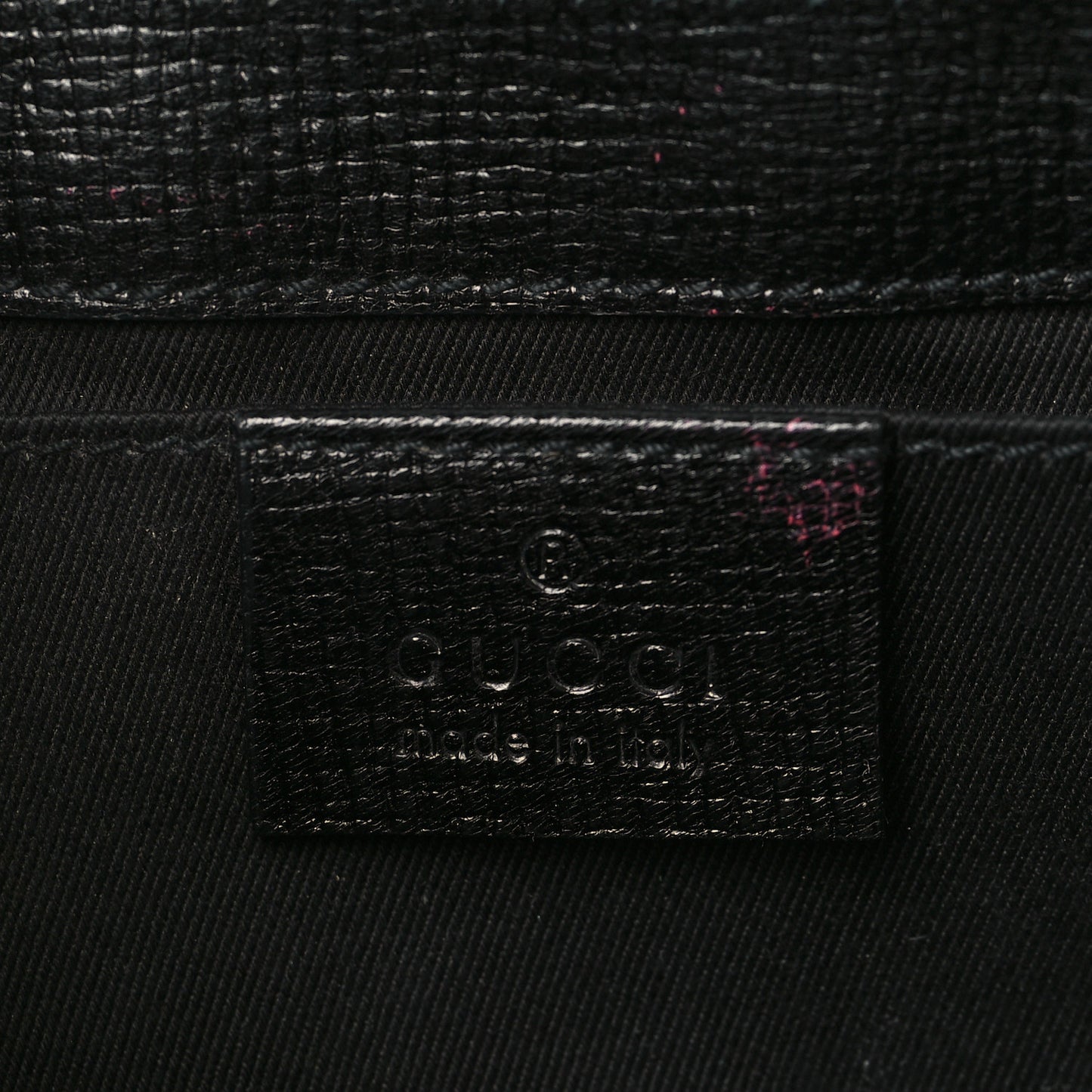 Textured Calfskin Horsebit Chain Clutch Black