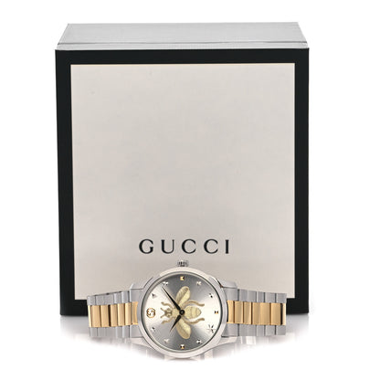 Gucci Stainless Steel 38mm G-Timeless Two Tone Bee Quartz Watch 5 of 5