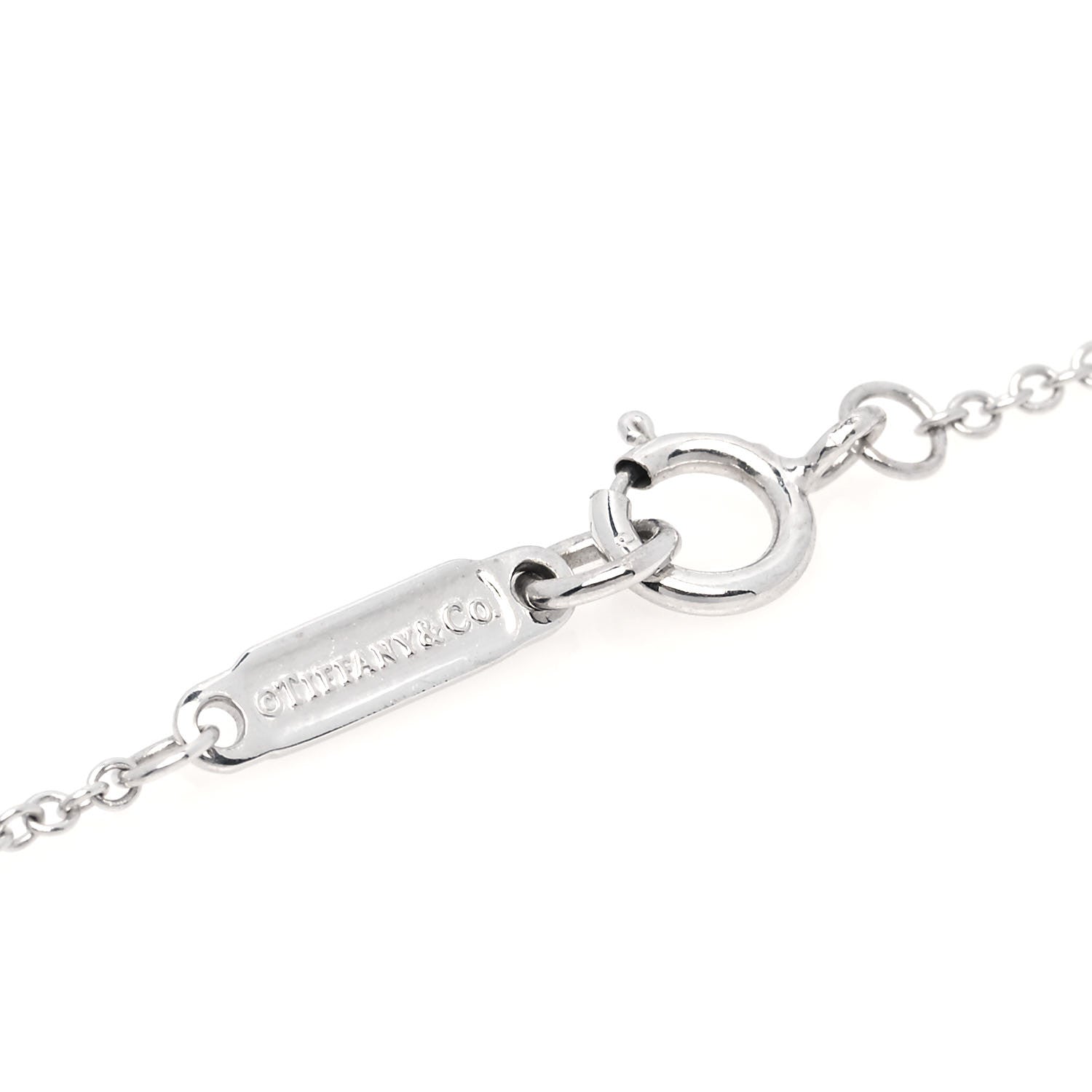 Tiffany 18K White Gold Diamond Metro Heart Pendant Necklace 5 of 6