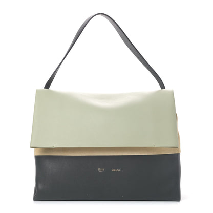 Celine Calfskin Suede All Soft Shoulder Bag Pistachio 1 of 4