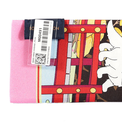 Louis Vuitton Silk Monogram 2021 Christmas Animation Japanese Garden Bandeau Marron 3 of 3
