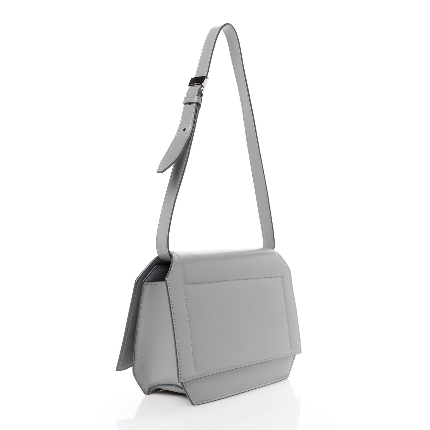 Calfskin Medium Bow Cut Shoulder Bag Pearl Grey