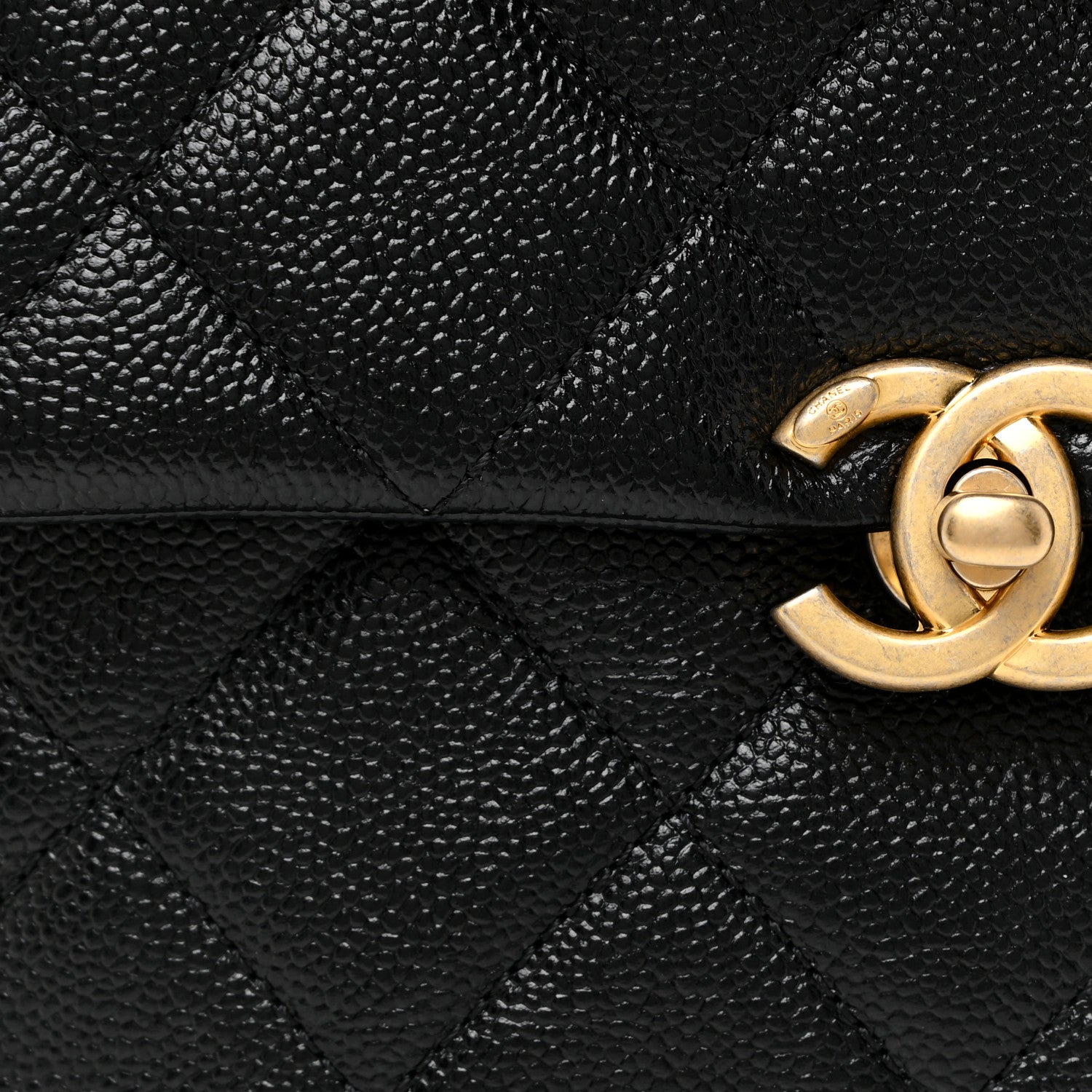 Chanel Shiny Caviar Quilted Chain Melody Backpack Black 8 of 13