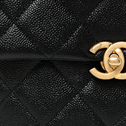 Chanel Shiny Caviar Quilted Chain Melody Backpack Black 8 of 13