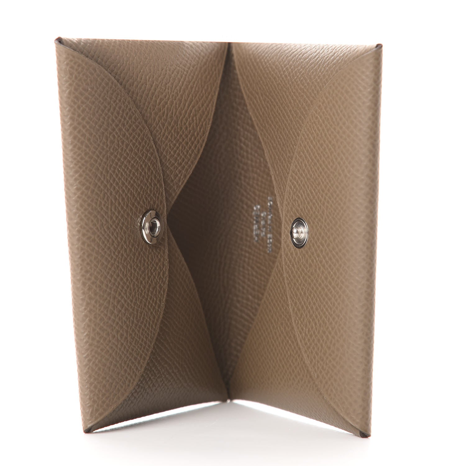 Hermes Epsom Calvi Card Case Etoupe 5 of 7