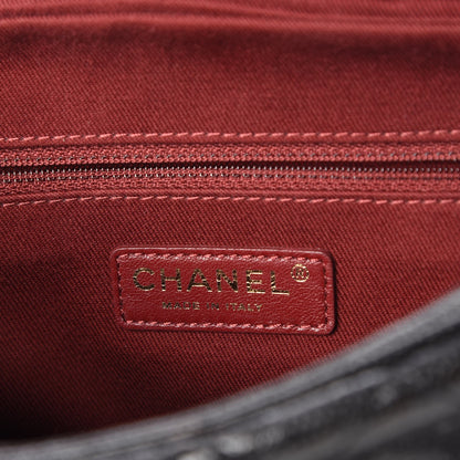 Chanel Crumpled Grained Calfskin Quilted Small Shiva Flap Black 7 of 10
