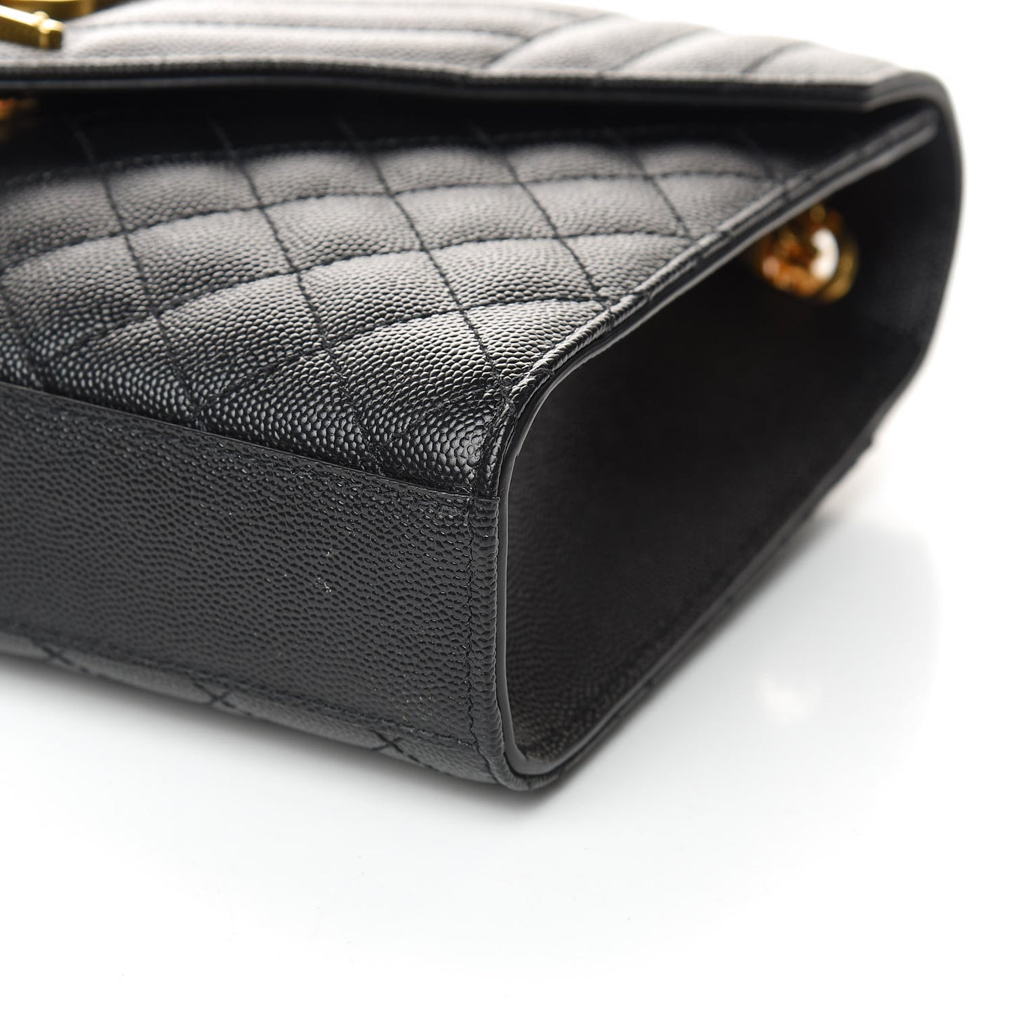 Grain De Poudre Textured Mixed Matelasse Triquilt Medium Monogram Satchel Black