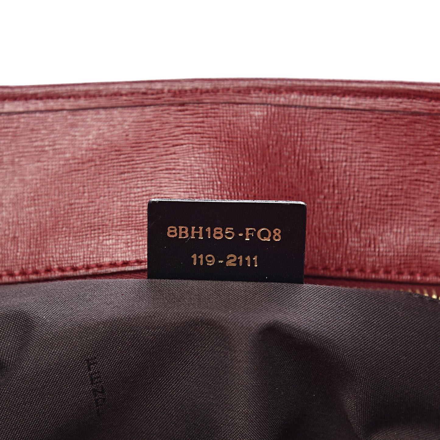 Zucca Vitello Elite Medium Roll Tote Tobacco Rosso Scuro