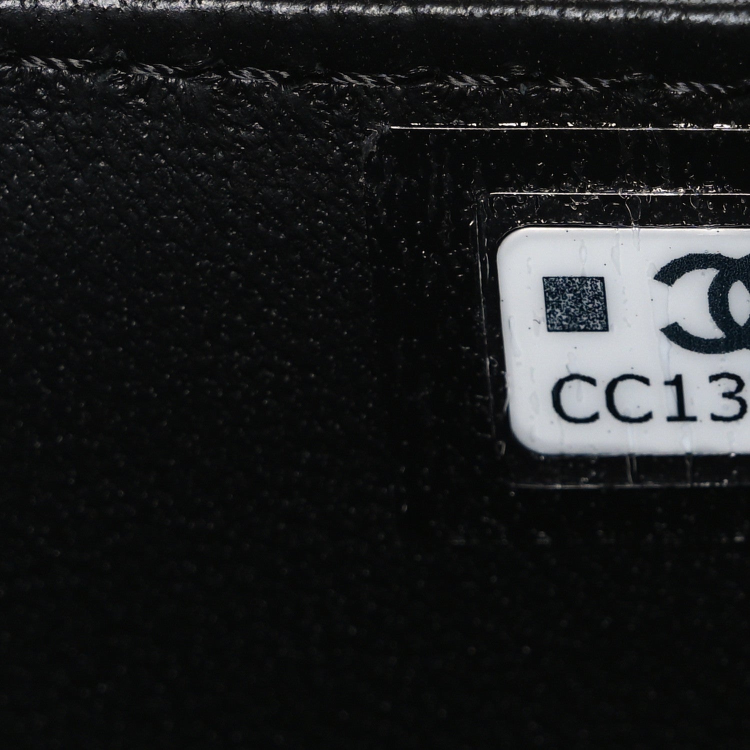 Chanel Calfskin Lizard Embossed Top Handle Long Clutch With Chain Black 8 of 12
