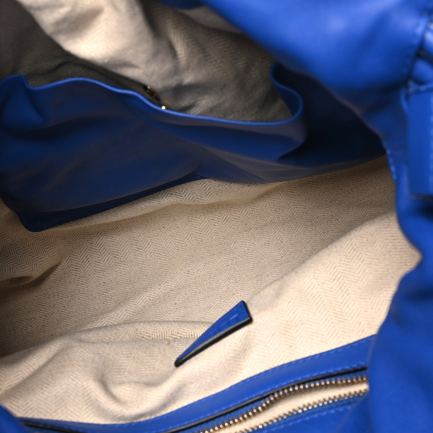 Calfskin Flamenco Knot Bag Blue