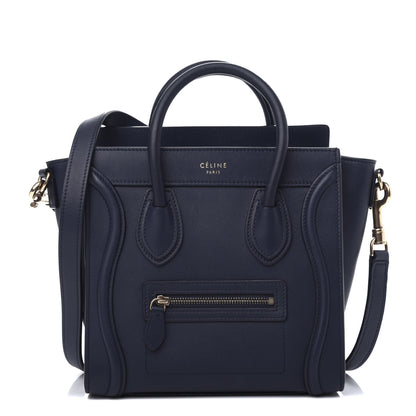 Celine Smooth Calfskin Nano Luggage Ink 2 of 9