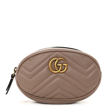 Gucci Calfskin Matelasse GG Marmont Belt Bag 95 38 Porcelain Rose 1 of 11