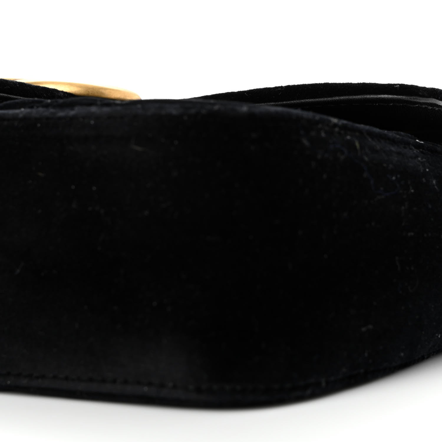 Gucci Velvet Matelasse Mini GG Marmont Shoulder Bag Black 10 of 10