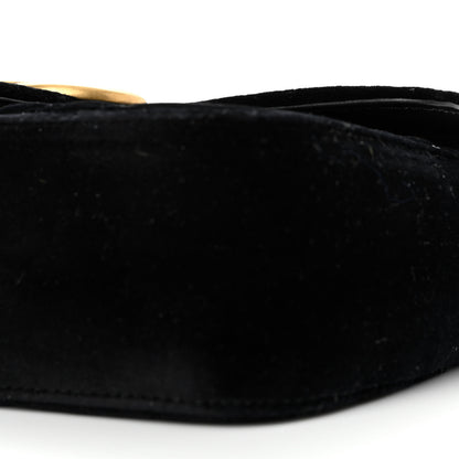 Gucci Velvet Matelasse Mini GG Marmont Shoulder Bag Black 10 of 10
