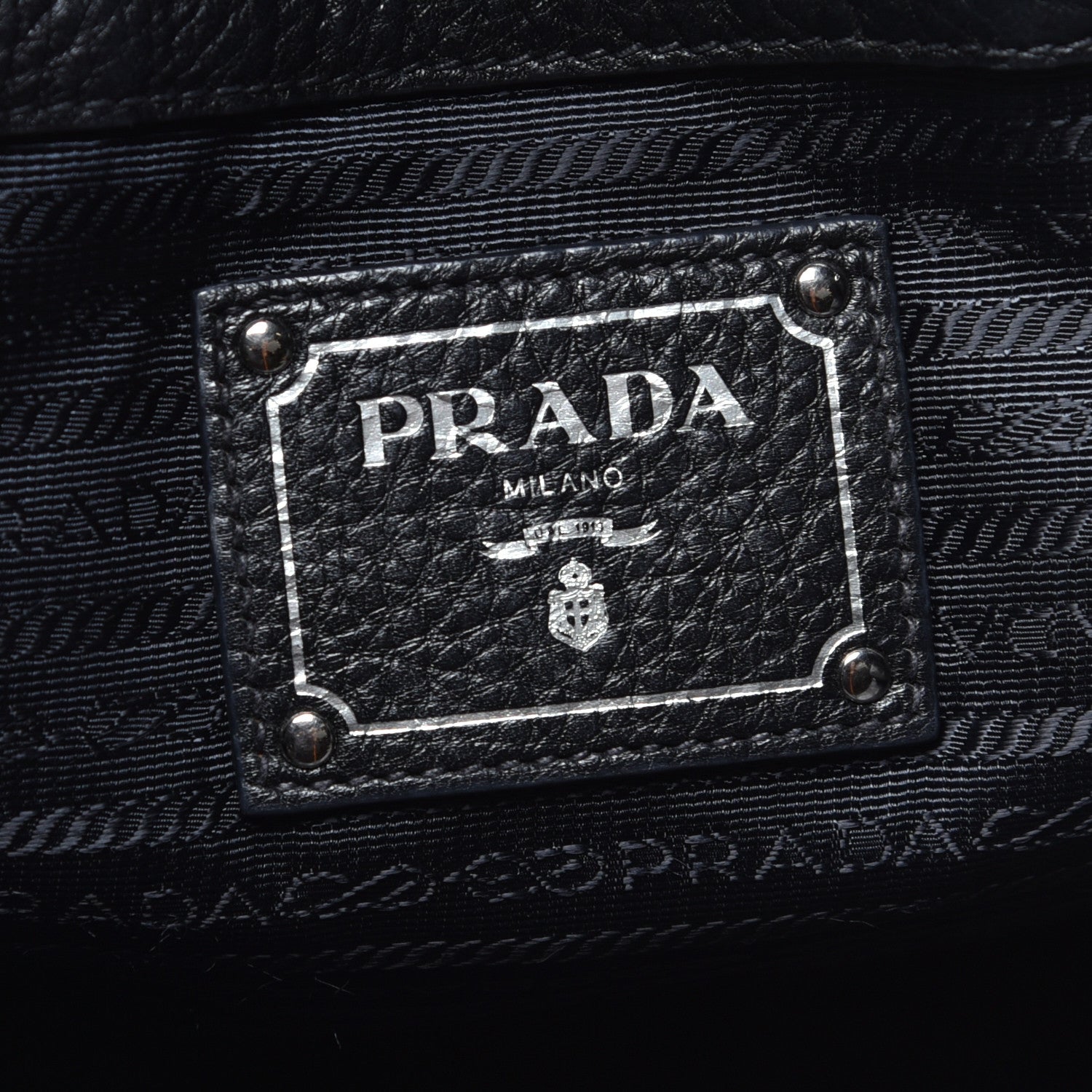 Prada Vitello Phenix Side Zip Shopping Tote Black 6 of 8