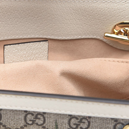 Gucci GG Supreme Monogram Flora Textured Calfskin Small Padlock Tote Beige Ebony Multicolor Mystic White 7 of 10