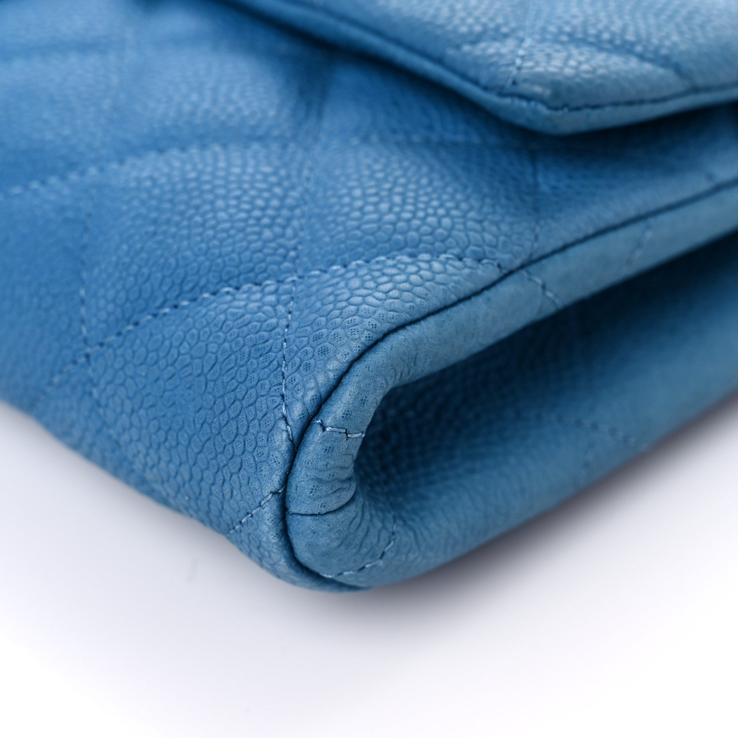 Chanel Iridescent Caviar Quilted Clutch With Chain Flap Blue 8 of 19