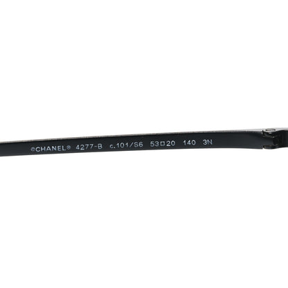 Chanel Square Frame Sequin Sunglasses 4277-B Black 5 of 7