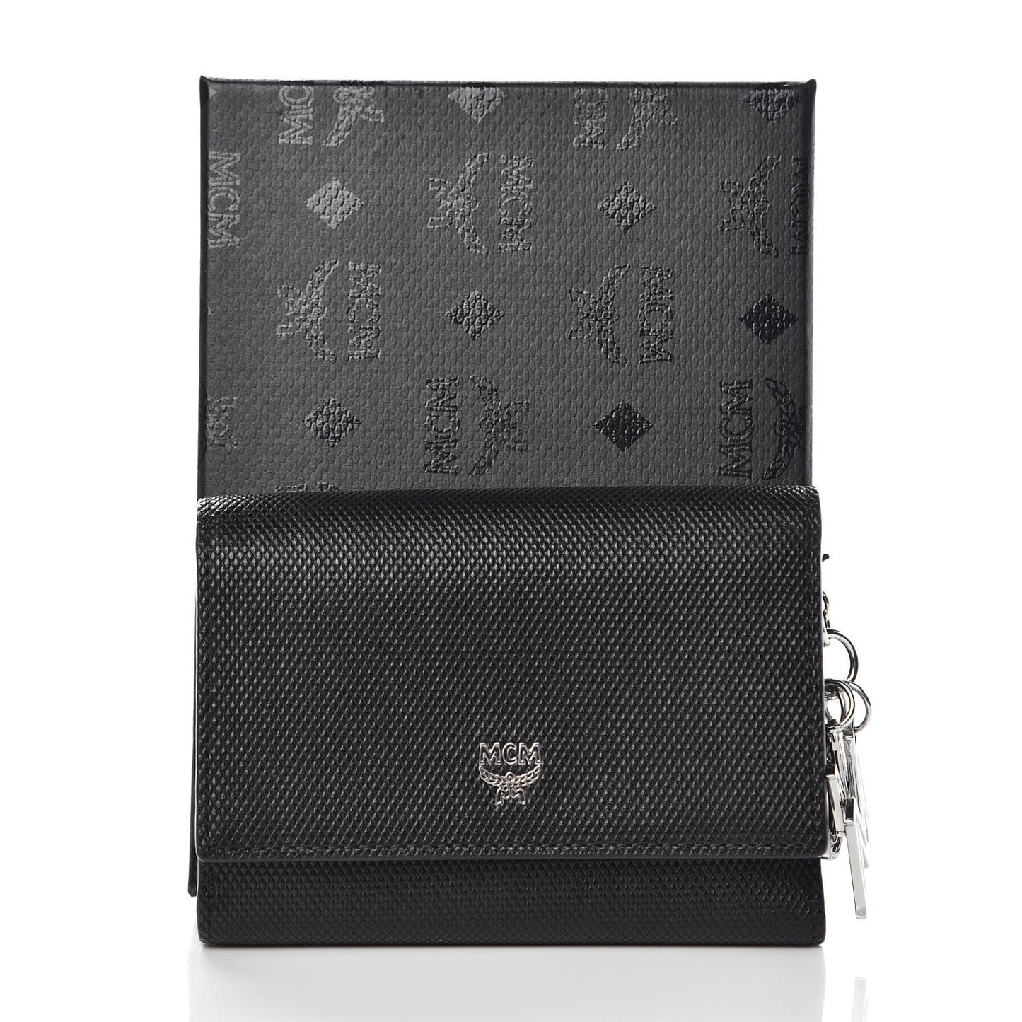 Saffiano Tri-Fold Wallet Black