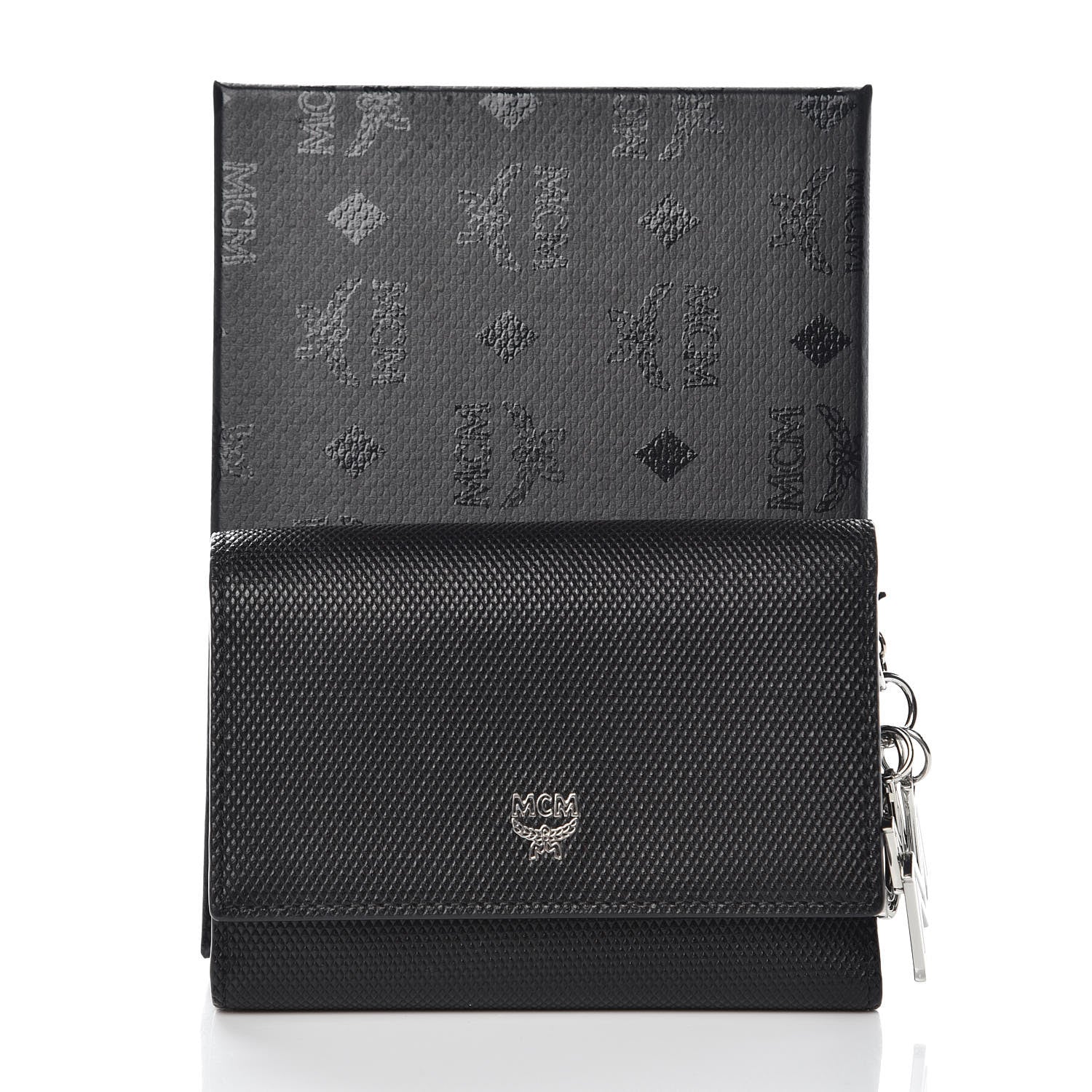 MCM Saffiano Tri-Fold Wallet Black 8 of 8