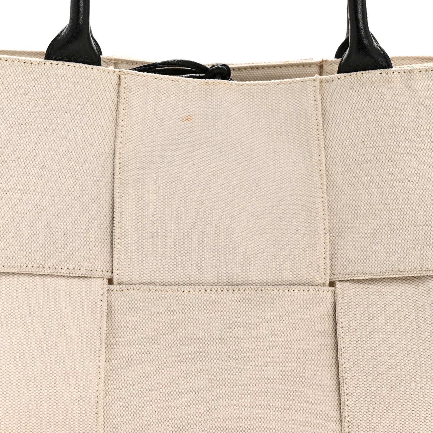 Bottega Veneta Canvas Maxi Intrecciato Medium Arco Tote Beige Black 8 of 14