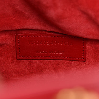 Saint Laurent Calfskin Small Emmanuelle Bucket Bag Vermillion 6 of 10