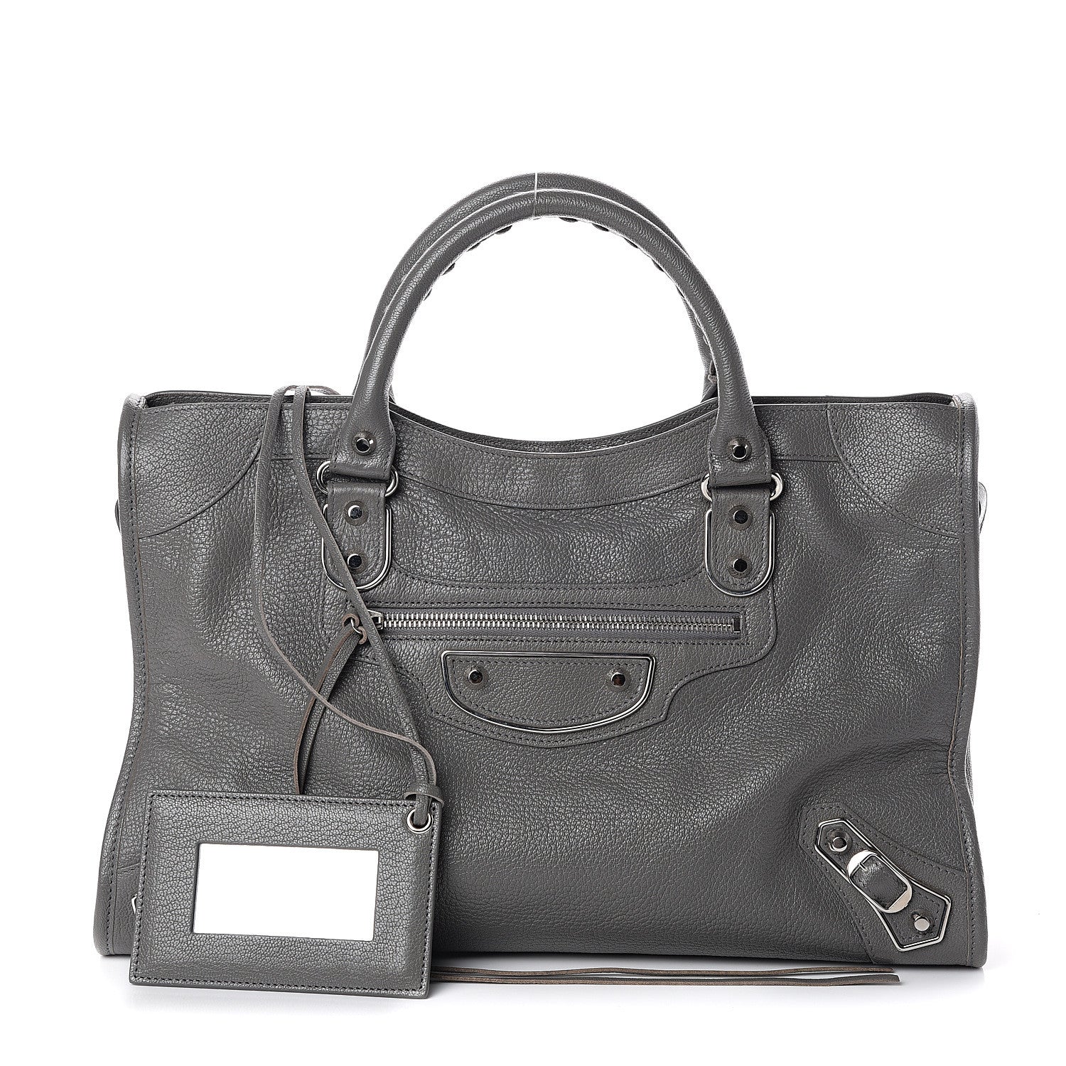 Balenciaga Chevre Silver Metallic Edge Hardware City Gris Acier 1 of 8