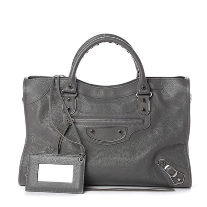 Balenciaga Chevre Silver Metallic Edge Hardware City Gris Acier 1 of 8