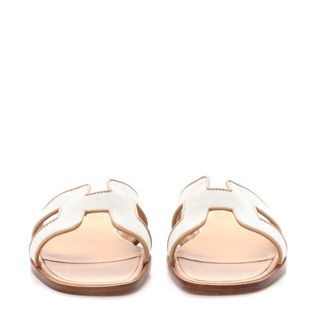 Linen Canvas Oran Sandals 38 Beige