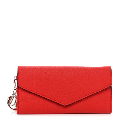 Christian Dior Bullcalf Diorissimo Slim Envelope Wallet Red 1 of 7