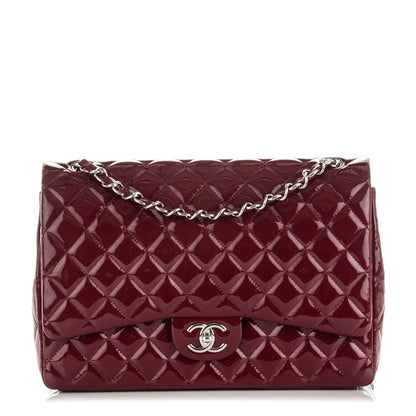 Chanel Patent Quilted Maxi Double Flap Red 1 of 10