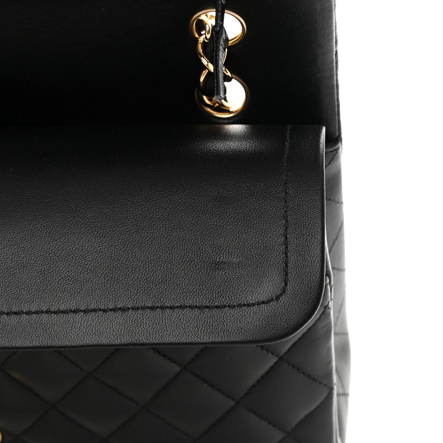 Chanel Lambskin Quilted Medium Double Flap Black 12 of 14