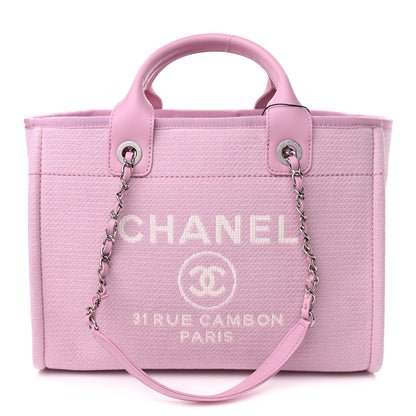 Chanel Mixed Fibers Small Deauville Tote Pink 3 of 12