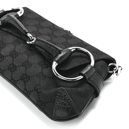 Gucci Monogram Horsebit Chain Clutch Black 11 of 11
