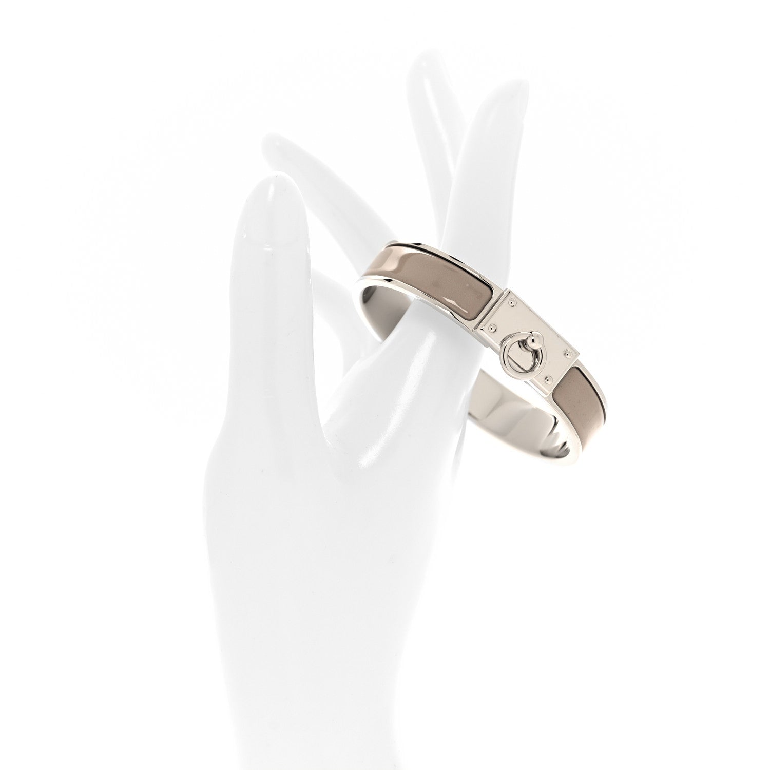 Hermes Enamel Clic Anneau Bracelet PM Marron Glace 2 of 5