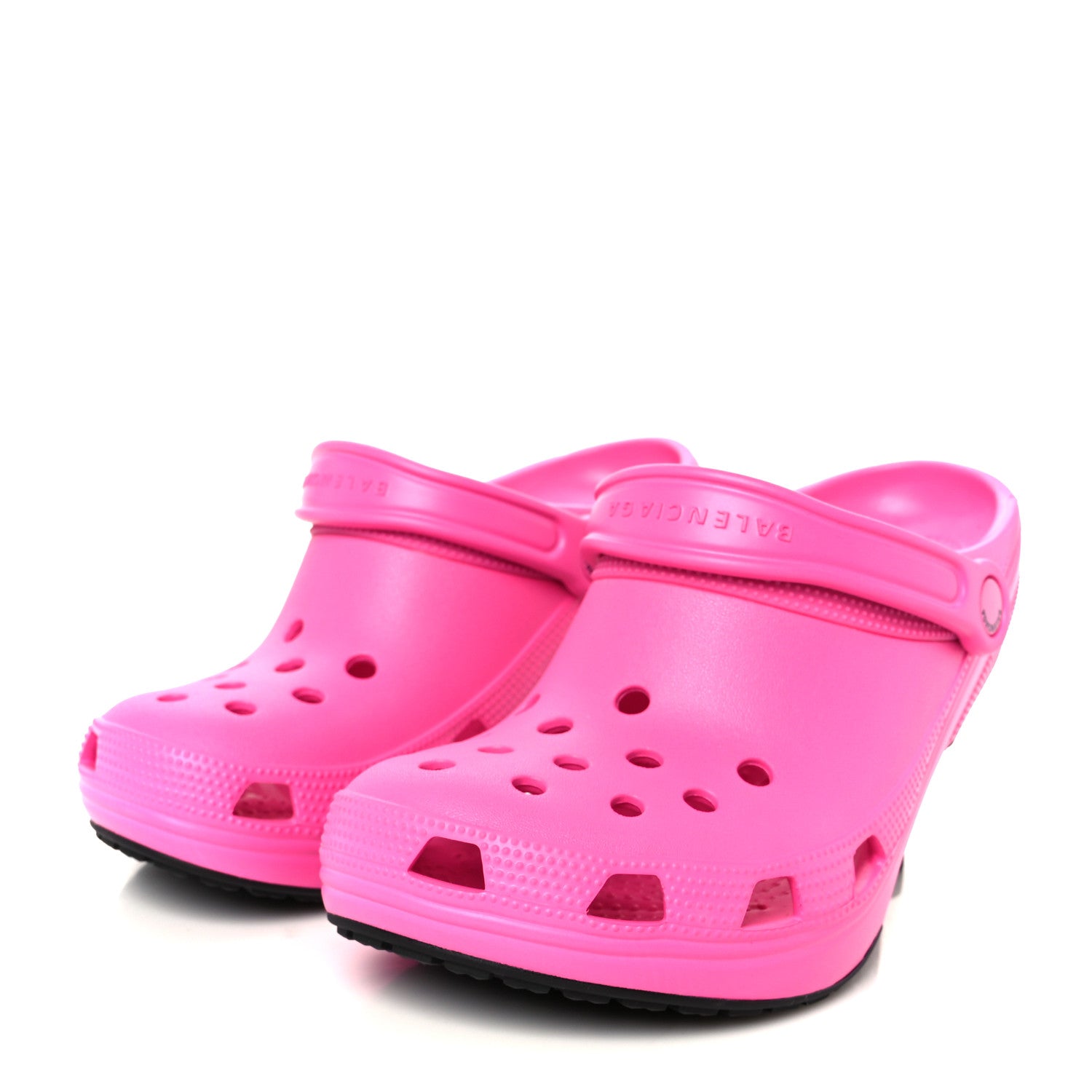 Balenciaga X CROCS Rubber Womens Madame 80 Sandals 38 Rose Bonbon