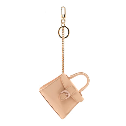 Delvaux Patent Calfskin Mini Brillant Bag Charm Beige 1 of 5