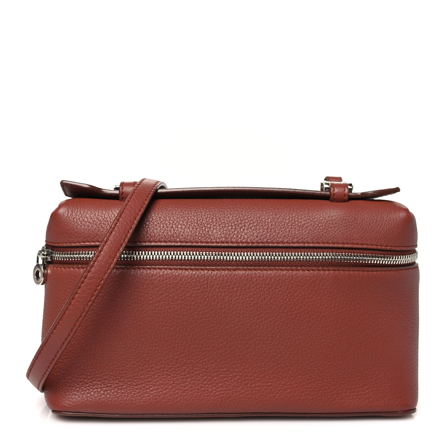Loro Piana Grained Calfskin L19 Extra Pocket Pouch Kummel 1 of 10