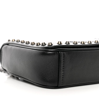 Prada Glace Calfskin Studded Crossbody Black 8 of 10