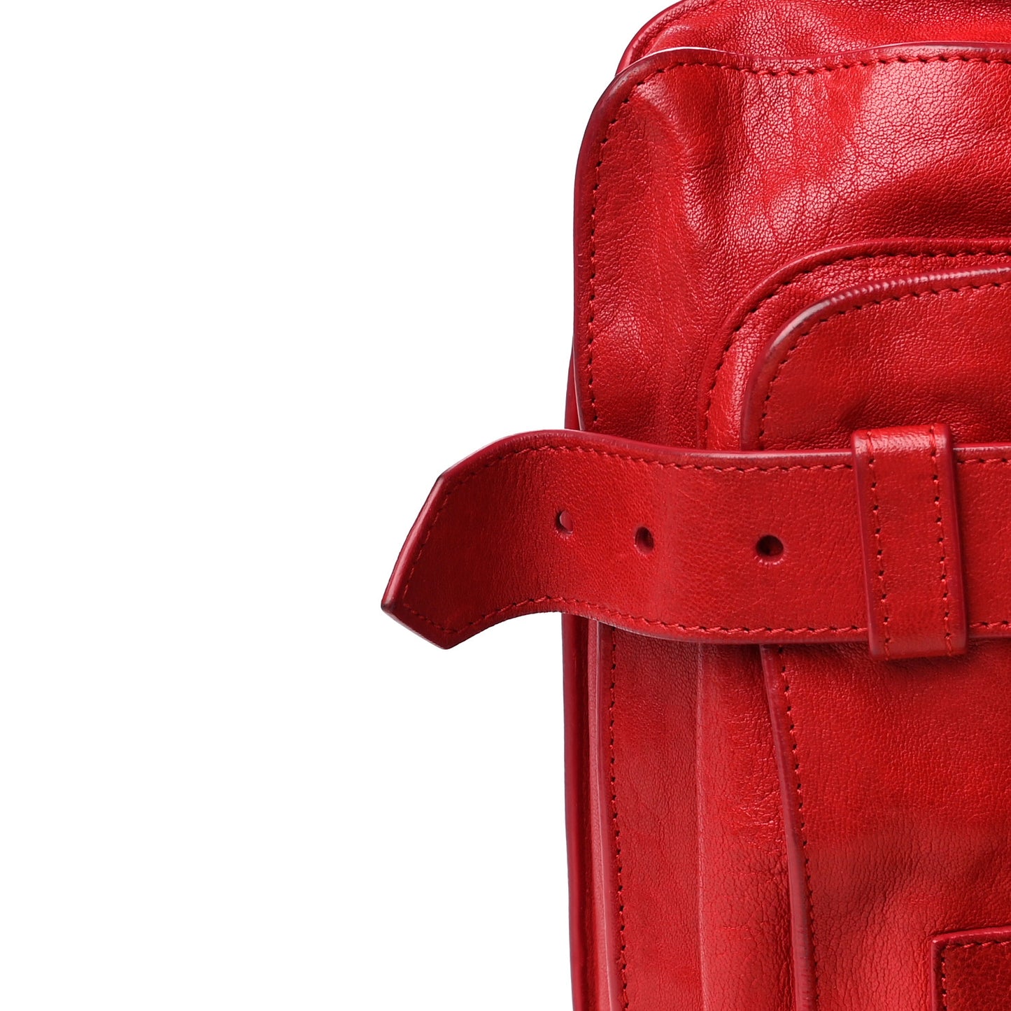 Lambskin Medium PS1 Satchel Red