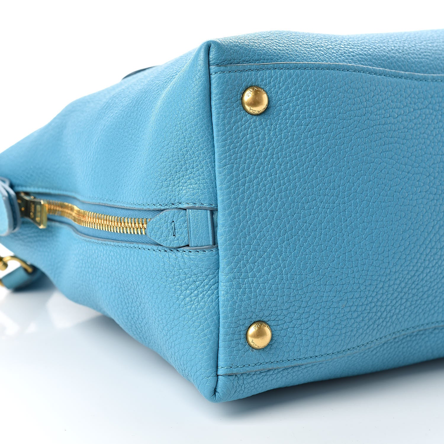 Prada Vitello Daino Tote Voyage Turchese 10 of 12