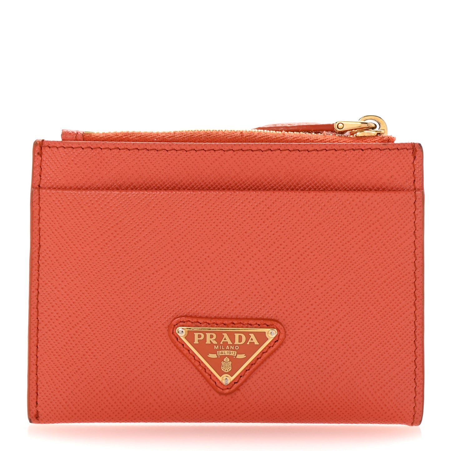 Saffiano Triangle Card Holder Arancio